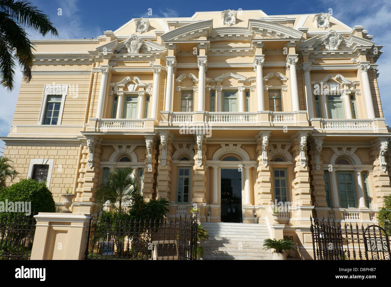 Gli ornati di stile Italiano Rinascimentale Palacio Canton sul Paseo de Montejo in Merida, Messico Foto Stock