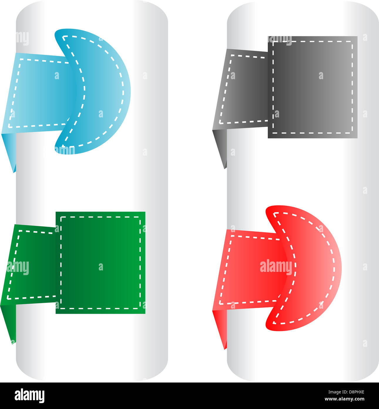 Set di annuncio etichetta astratta tags Foto Stock