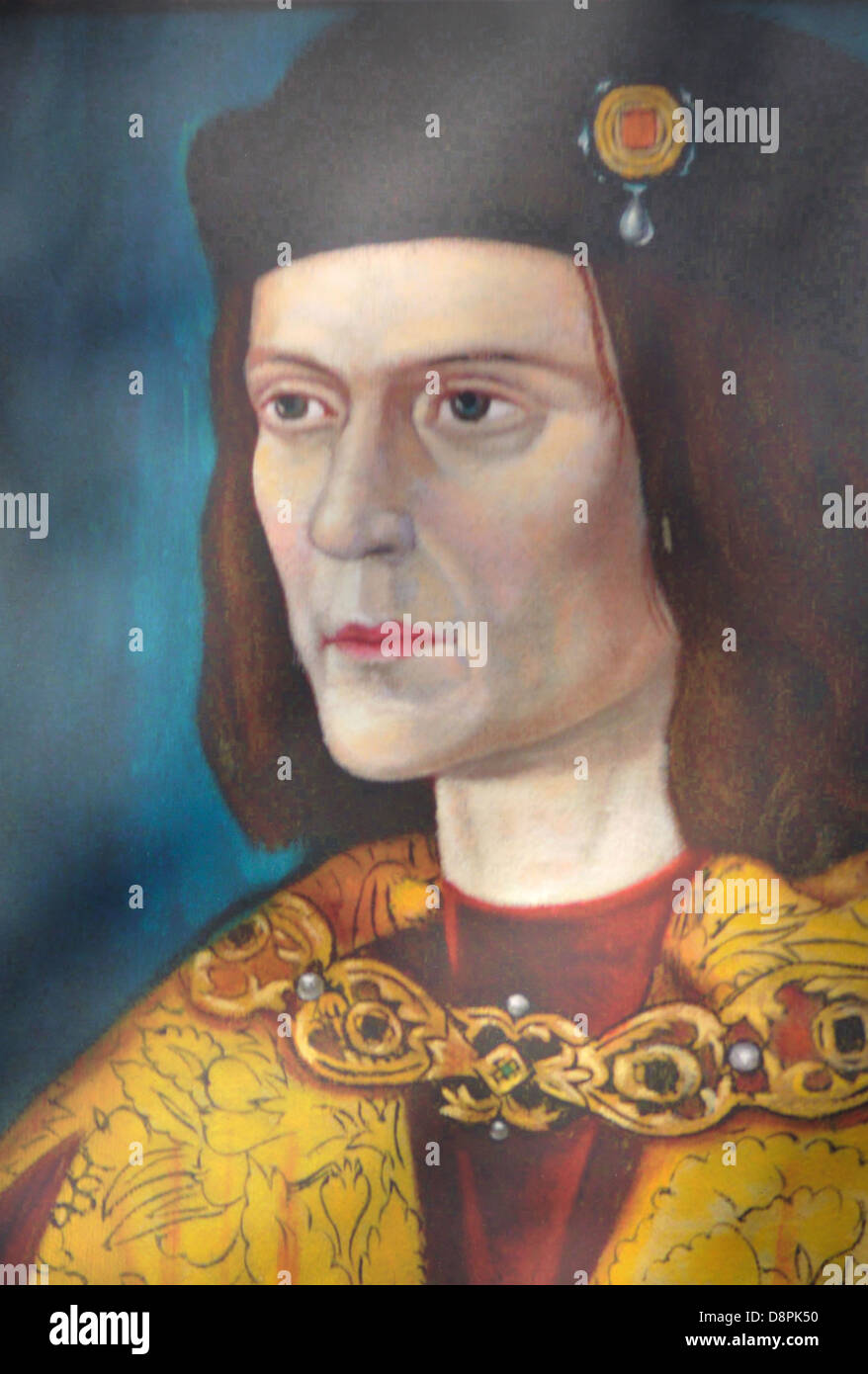 Ritratto re Richard III, cattedrale di Leicester, Leicester, England, Regno Unito Foto Stock