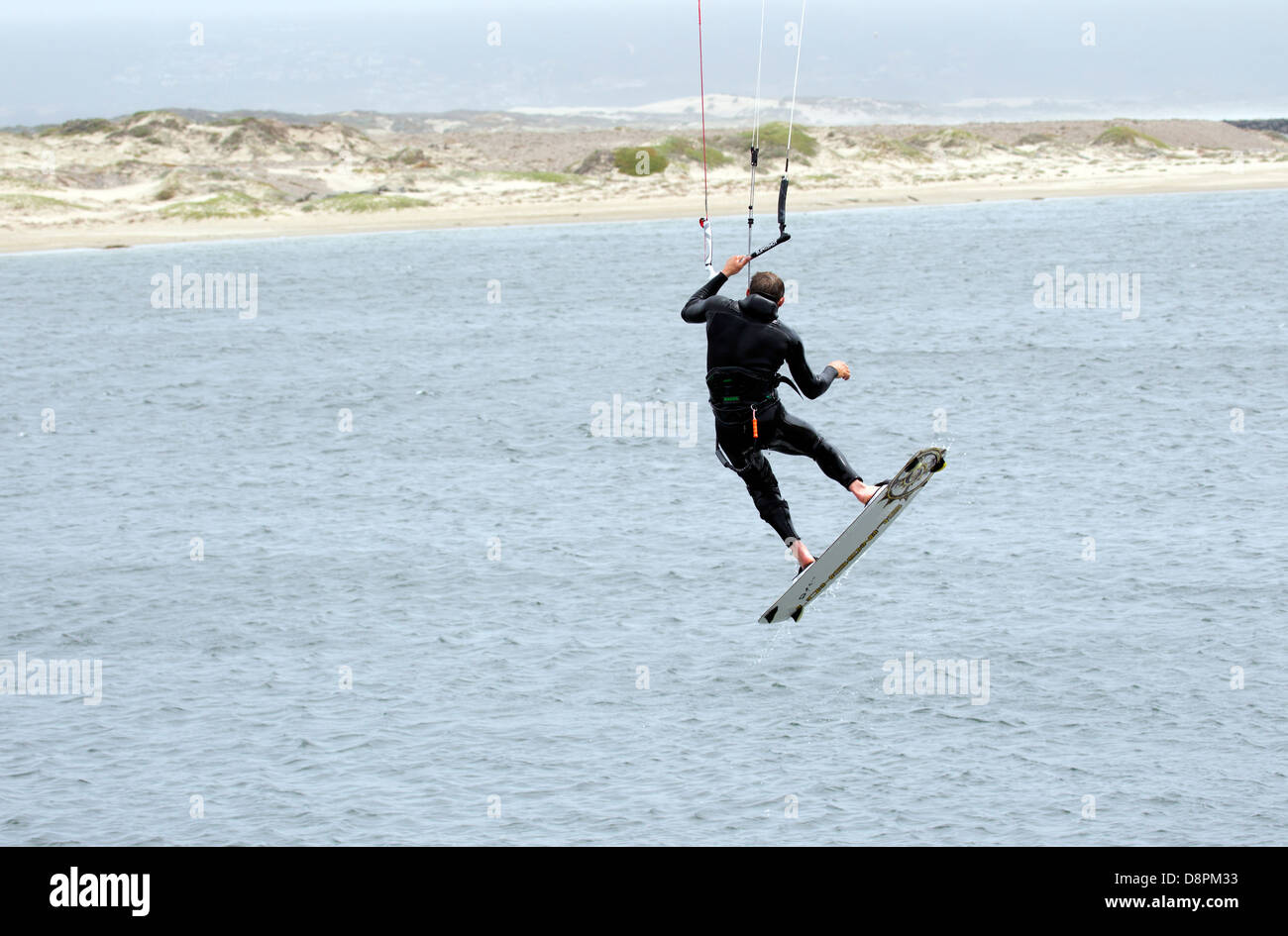 Kite Surfer Airborne Foto Stock