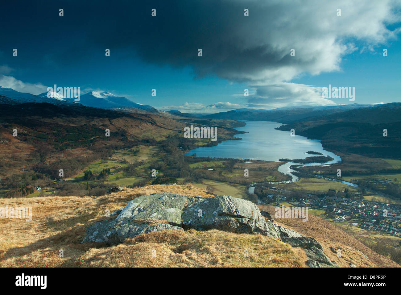 Loch Tay e Ben Lawers da Sron un Chlachain, Killin, Stirlingshire Foto Stock