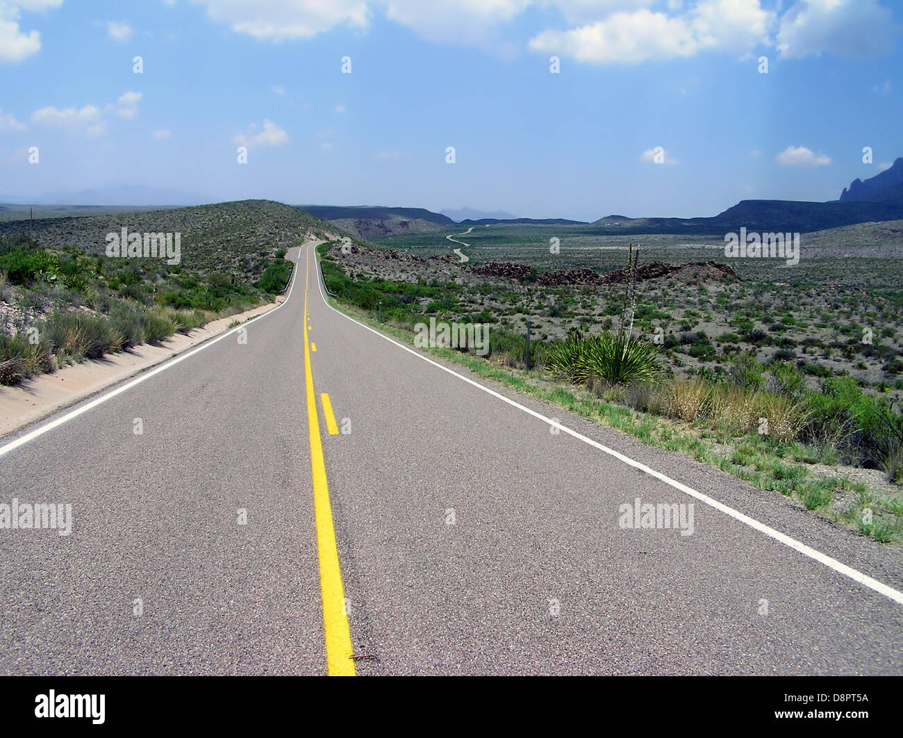 Big Bend texas paesaggio strada panoramica autostrada Foto Stock