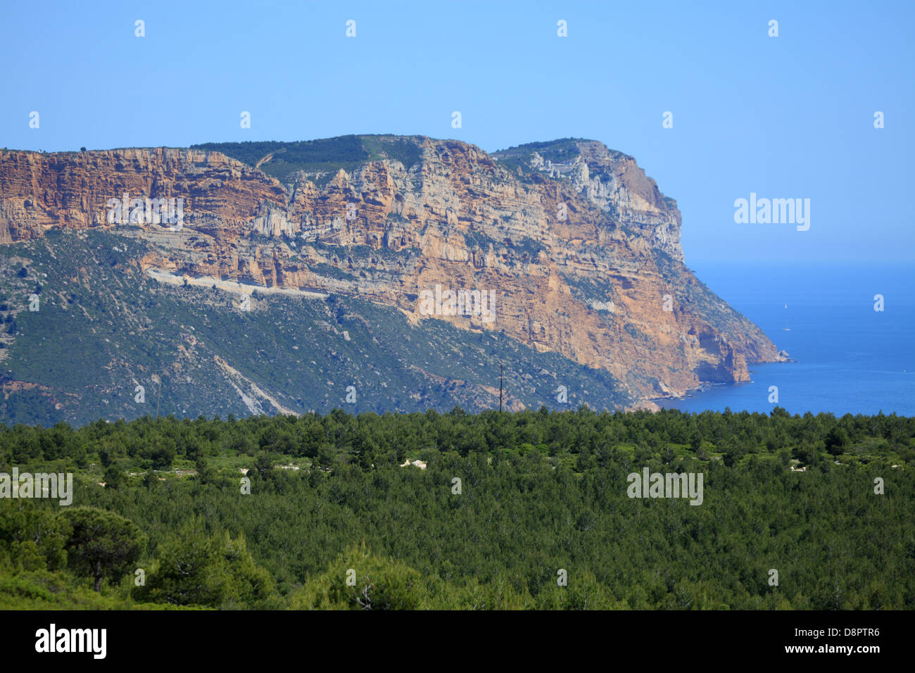 La rupe di Cassis chiamato la corona di Carlo Magno, Bouches du Rhône, 13, PACA, Francia. Foto Stock
