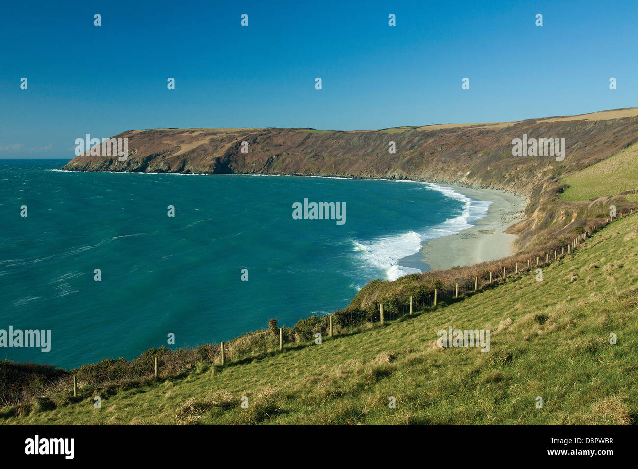Dodman Punto vicino gorran haven sulla penisola di Roseland, Cornwall Foto Stock