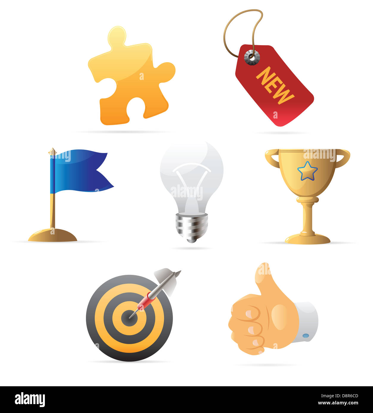 Icone per business metafore e simboli. Foto Stock