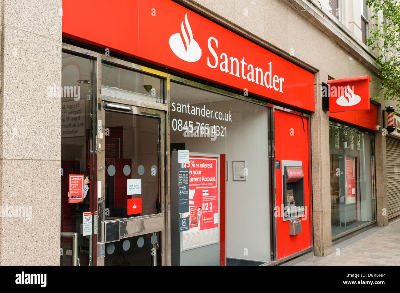 Filiale di Santander Foto Stock