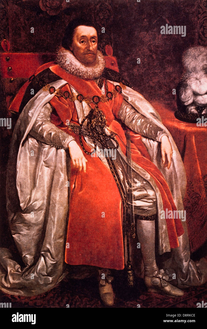 Giacomo I (1566-1625), re d'Inghilterra 1603-25, Re Giacomo VI di Scozia 1567-1625, Ritratto, 1603 Foto Stock