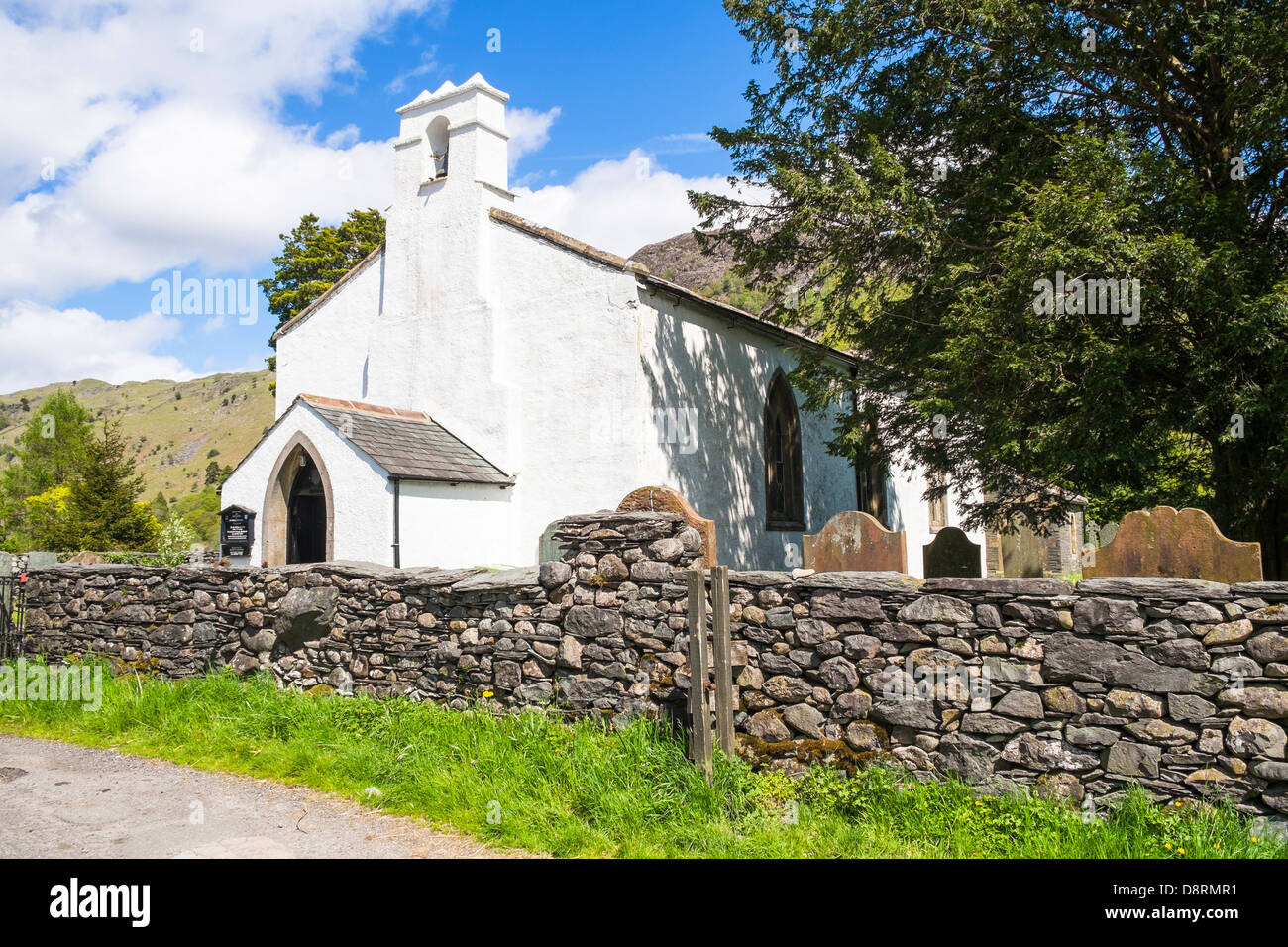 Sant'Andrea Chiesa a Stonethwaite, Borrowdale nel distretto del Lago Foto Stock