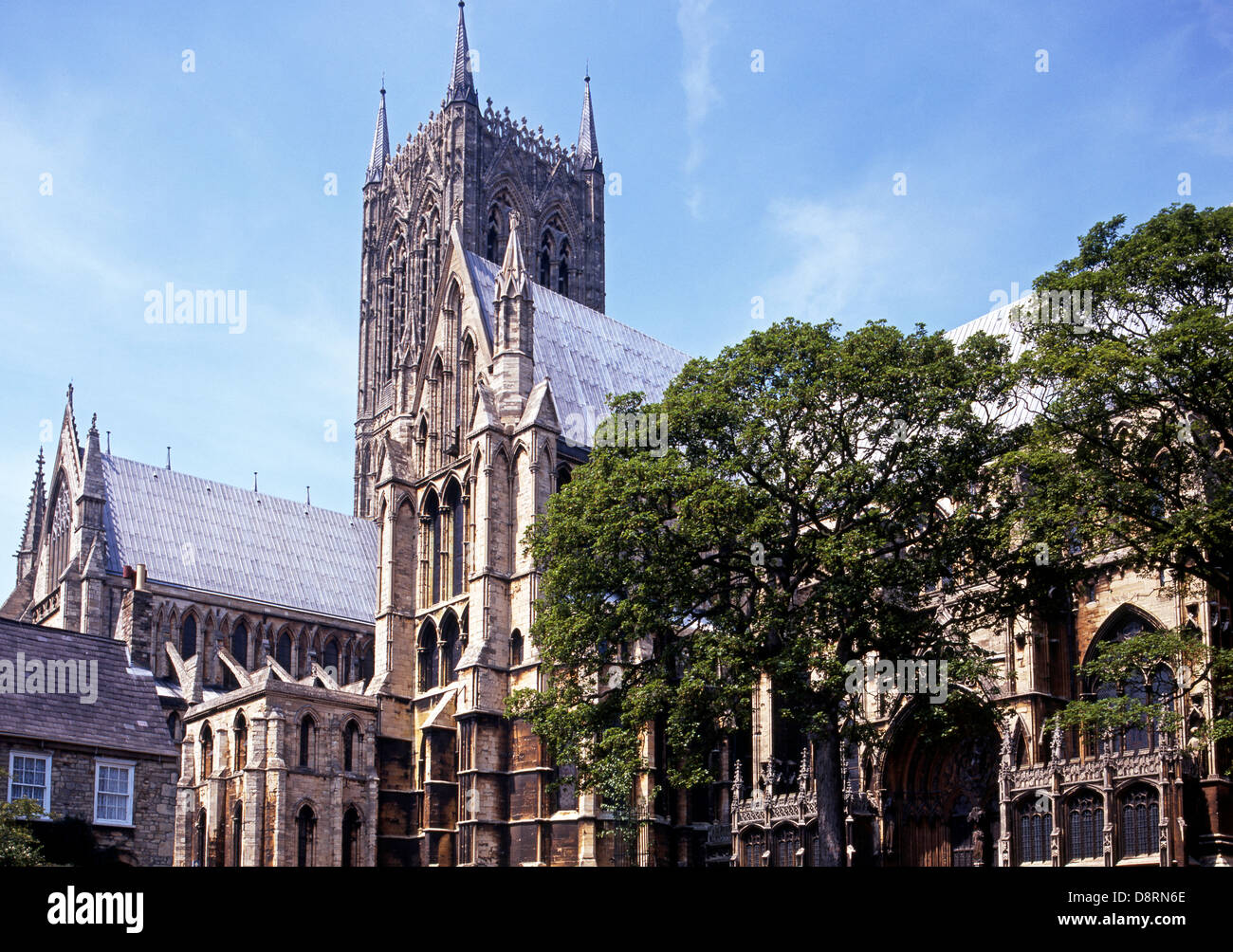 Cattedrale (la Beata Vergine Maria di Lincoln), Lincoln, Lincolnshire, Inghilterra, Regno Unito, Europa occidentale. Foto Stock