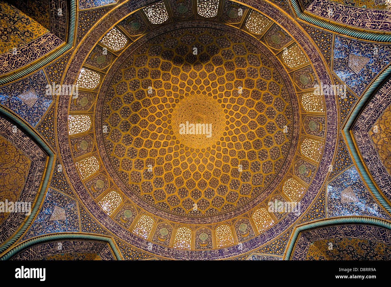 Iran, Isfahan, Imam square, Sceicco Lotfollah mosque Foto Stock