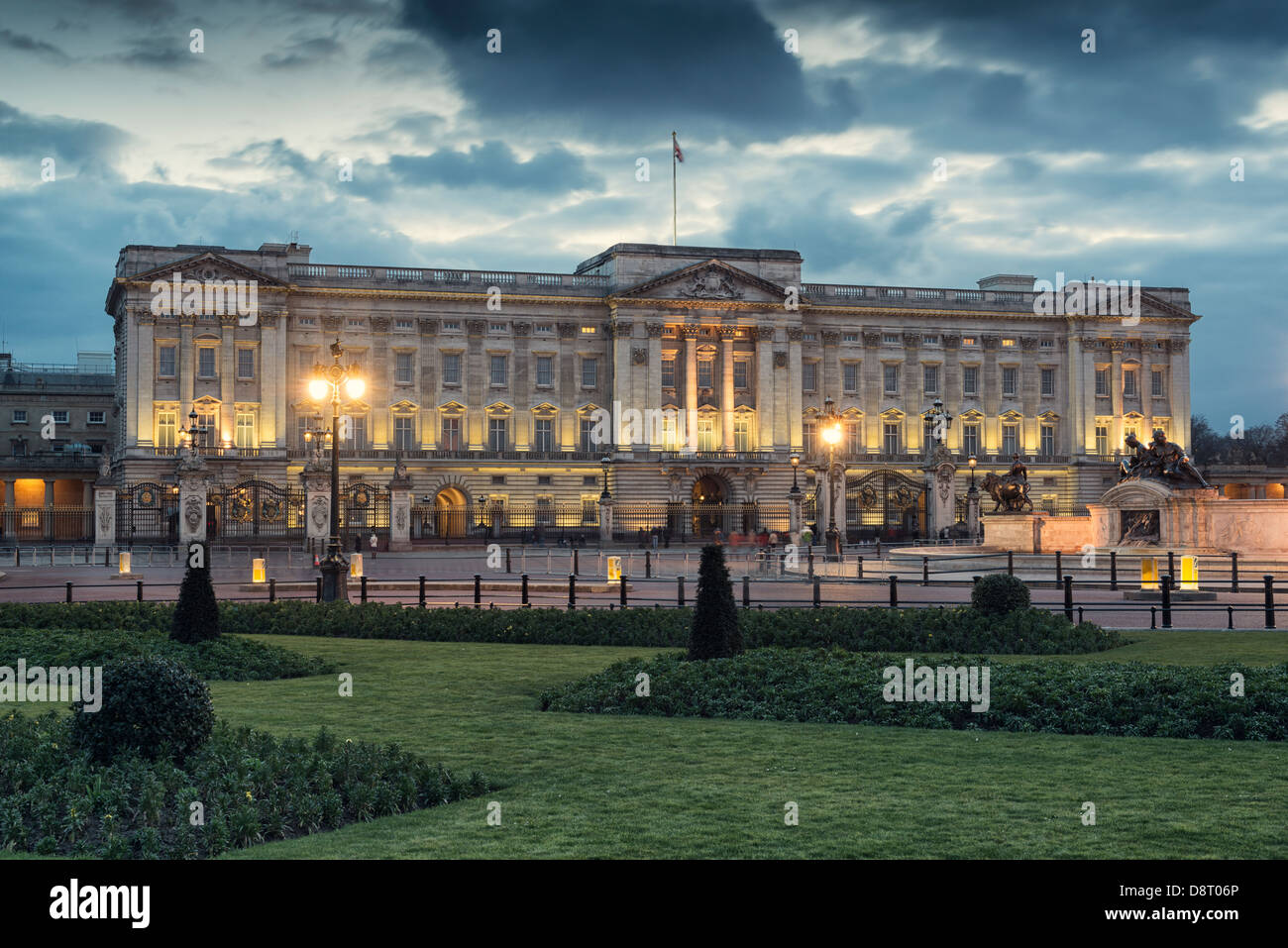 Buckingham Palace di notte,Londra,Inghilterra, Foto Stock
