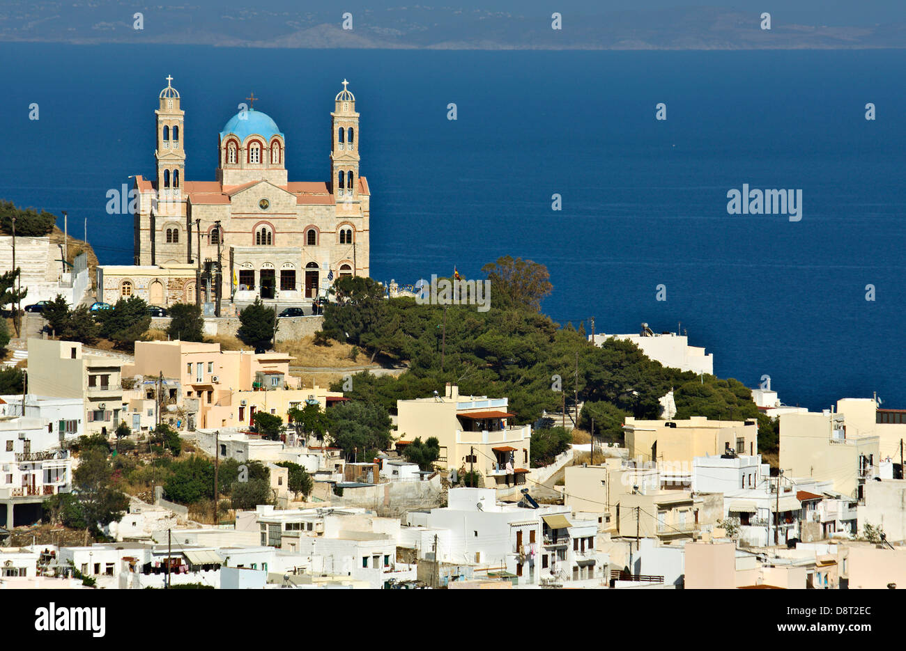 Ermoupolis città a Syros Island in Grecia Foto Stock