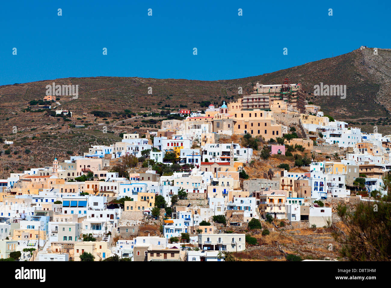 Syros Island in Grecia. Superiore area di Syros Foto Stock