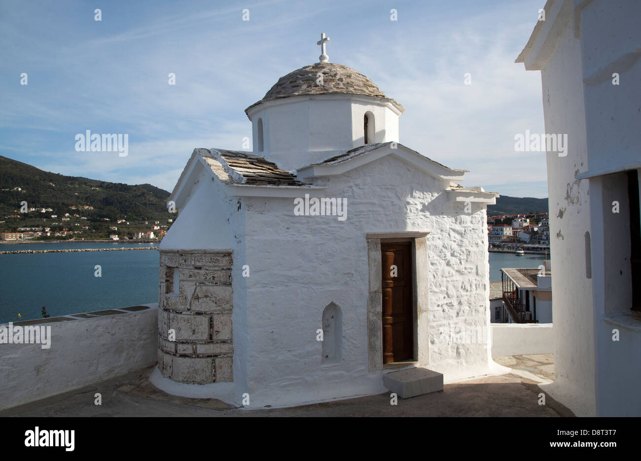 Skopelos, Grecia dove Mamma Mia è stato girato Foto stock - Alamy