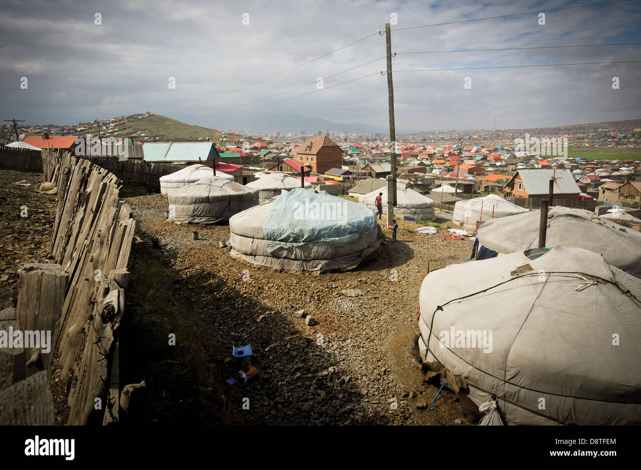 La vita a Ulaan Baataar, Mongolia la capitale. Foto Stock