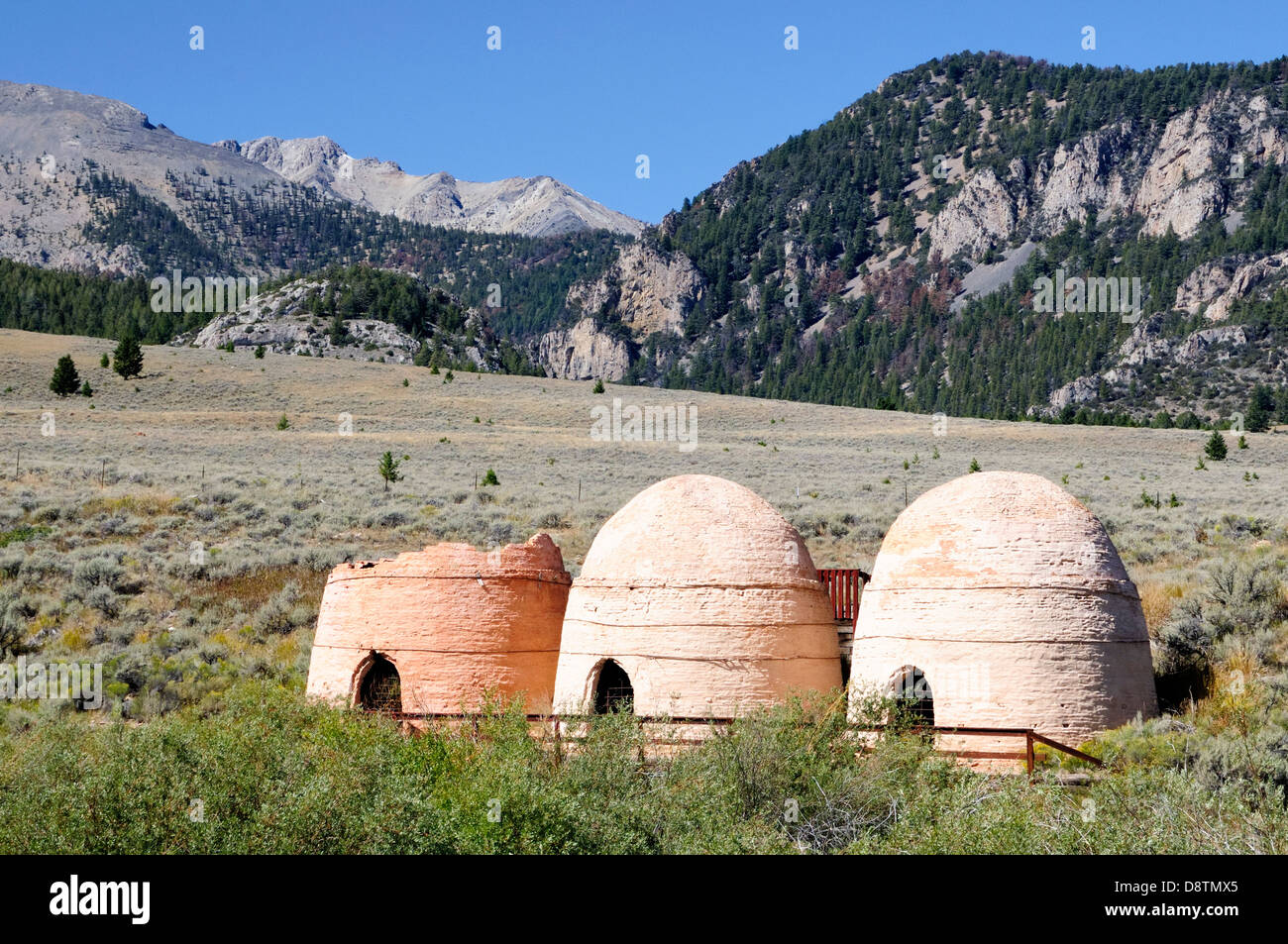 Abbandonato Carbone Forno rovine dal 1880, Idaho, Stati Uniti d'America Foto Stock