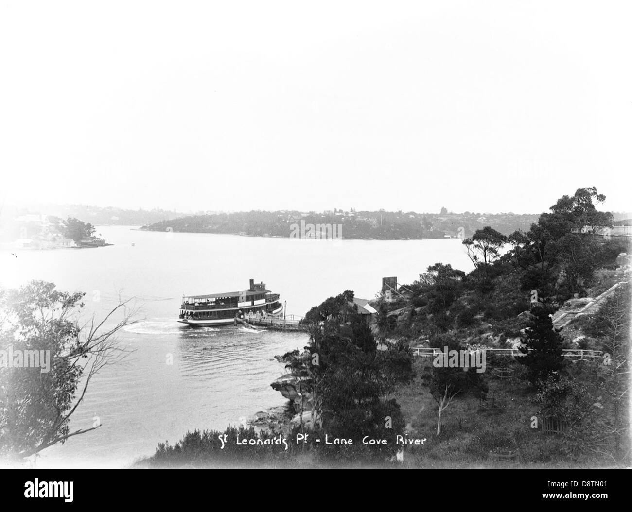 St Leonards Pt, Lane Cove River c.1908 Foto Stock