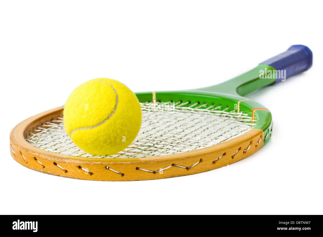 Racchetta da Tennis e sfera Foto Stock