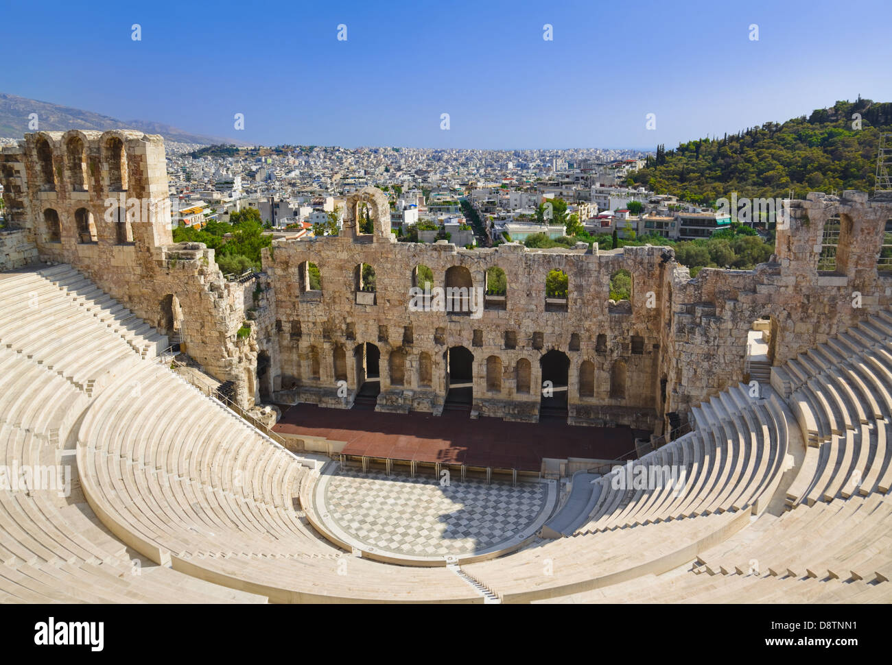 Il teatro Odeon a Atene, Grecia Foto Stock