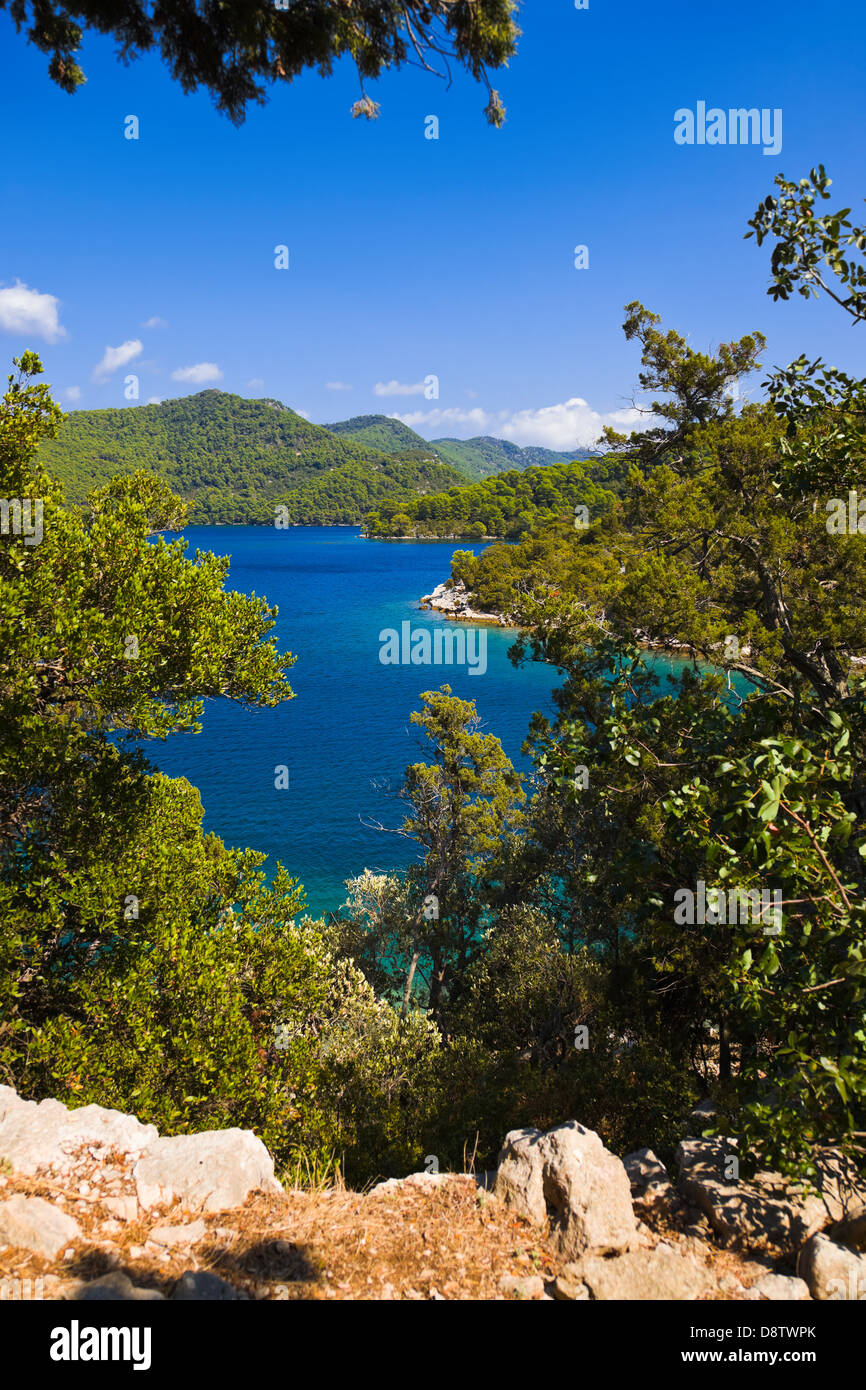 Lago a isola di Mljet in Croazia Foto Stock
