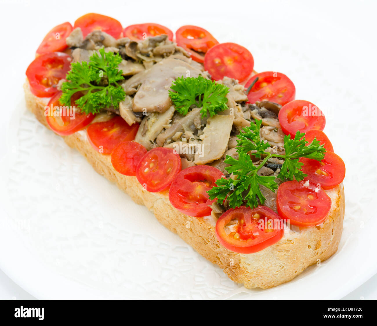 Sandwich di funghi Foto Stock