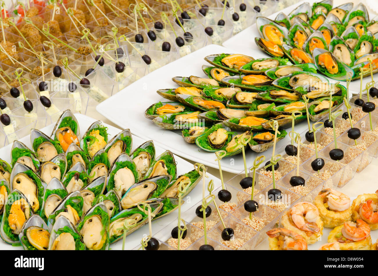 buffet di pesce Foto Stock