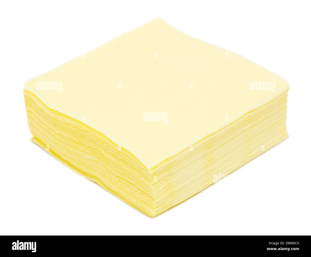 Il giallo di tovaglioli di carta Foto Stock