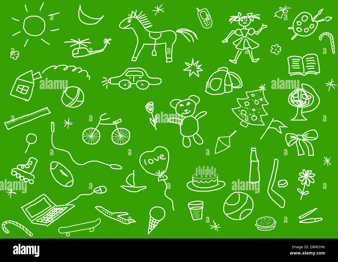 Il Kid's disegni impostato Foto Stock