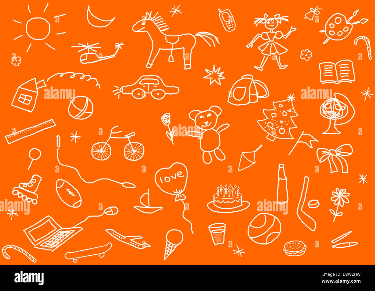 Il Kid's disegni impostato Foto Stock