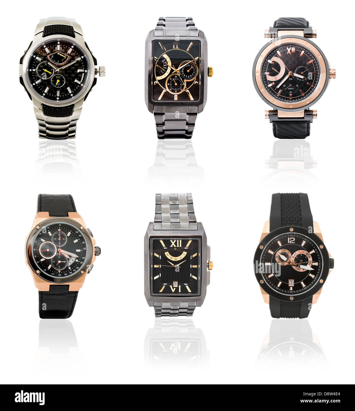 Set di orologi da uomo Foto Stock