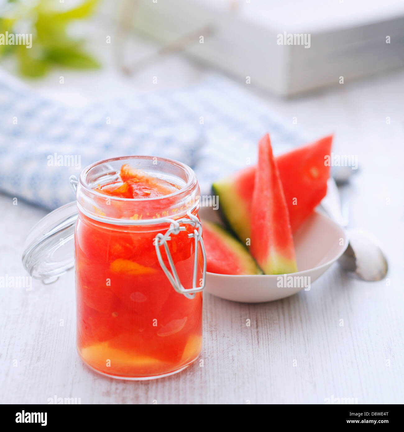 Vaso piccolo di stufati di cocomero Foto Stock