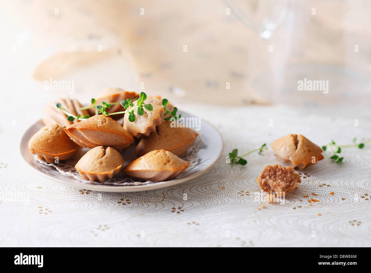 Il Foie gras Madeleines Foto Stock