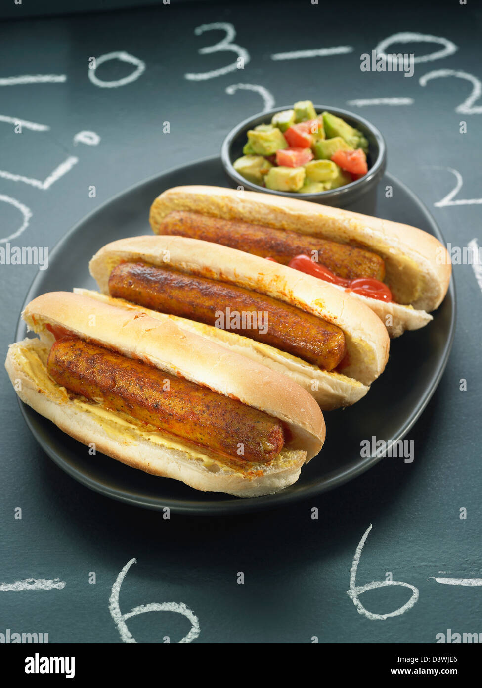 Vegan hot dog Foto Stock