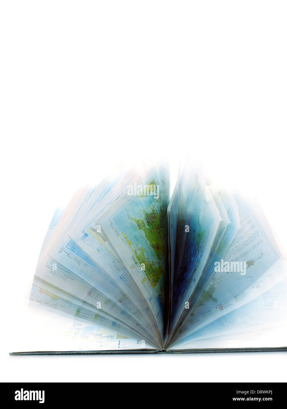 Studio shot del mondo Atlas Foto Stock