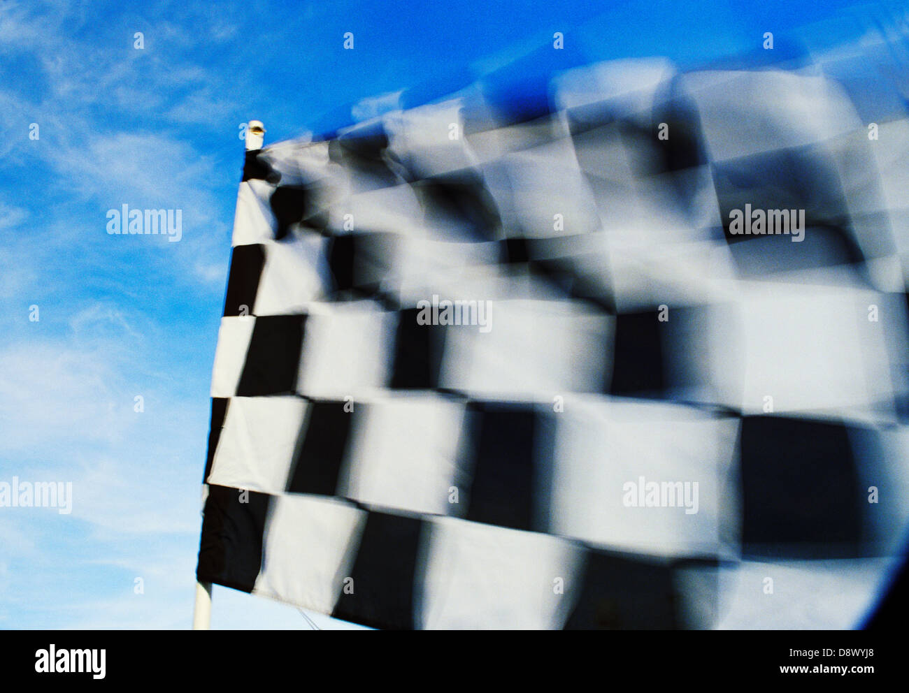 Un obiettivo di bandiera, motor sport. Foto Stock