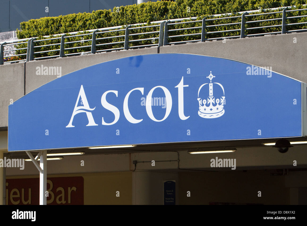 Ascot sign in Ascot Racecourse Foto Stock