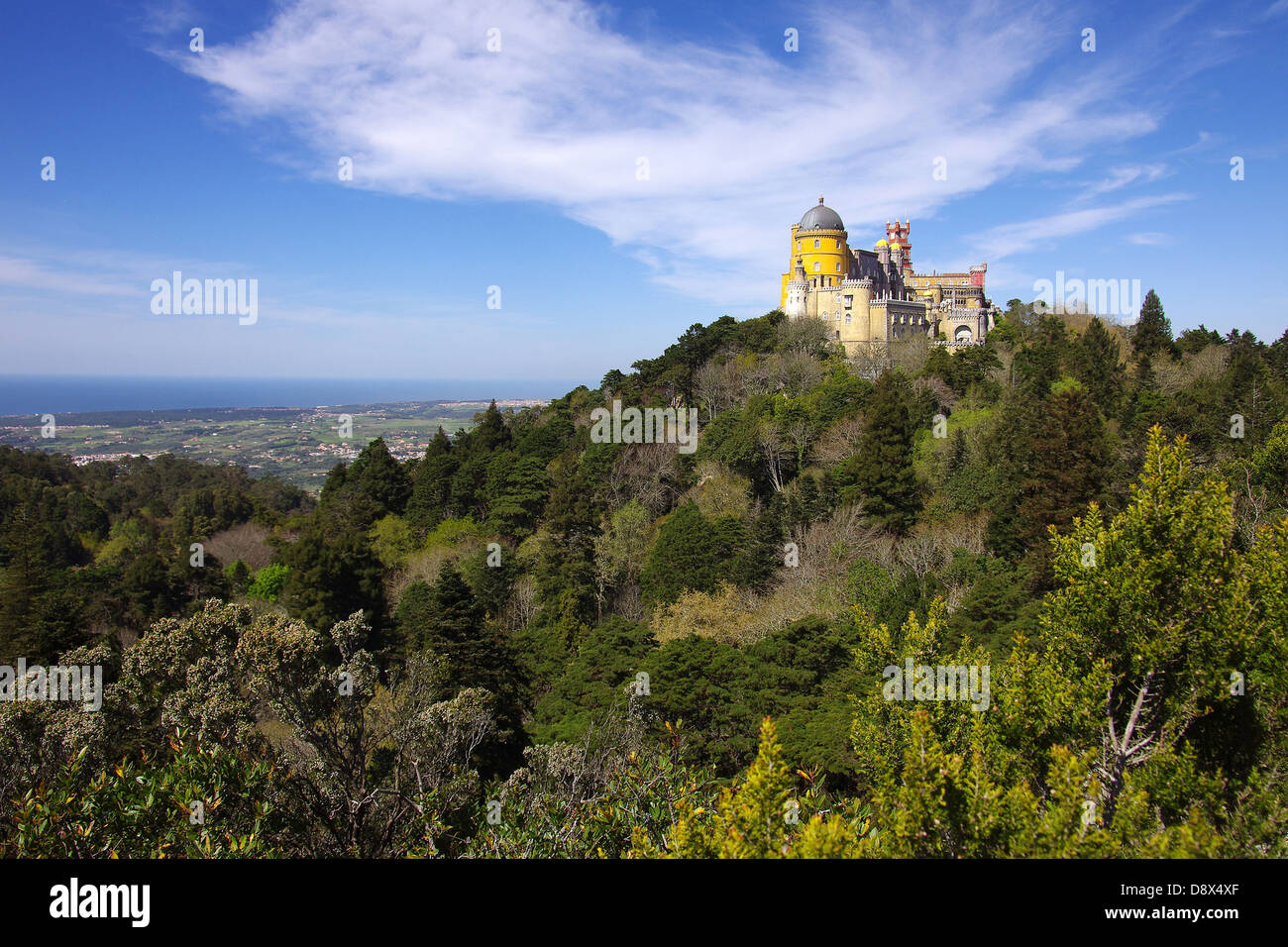 Vista della pena nel Palazzo di Sintra National Park, Portogallo Foto Stock