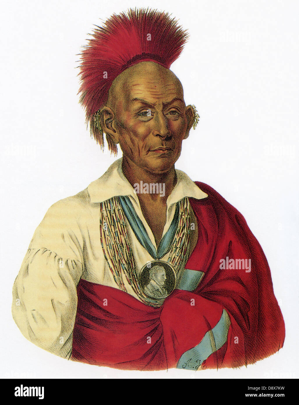 Ma-ka-tai-me-ella-kia-kiak, o Black Hawk, 1841 Foto Stock