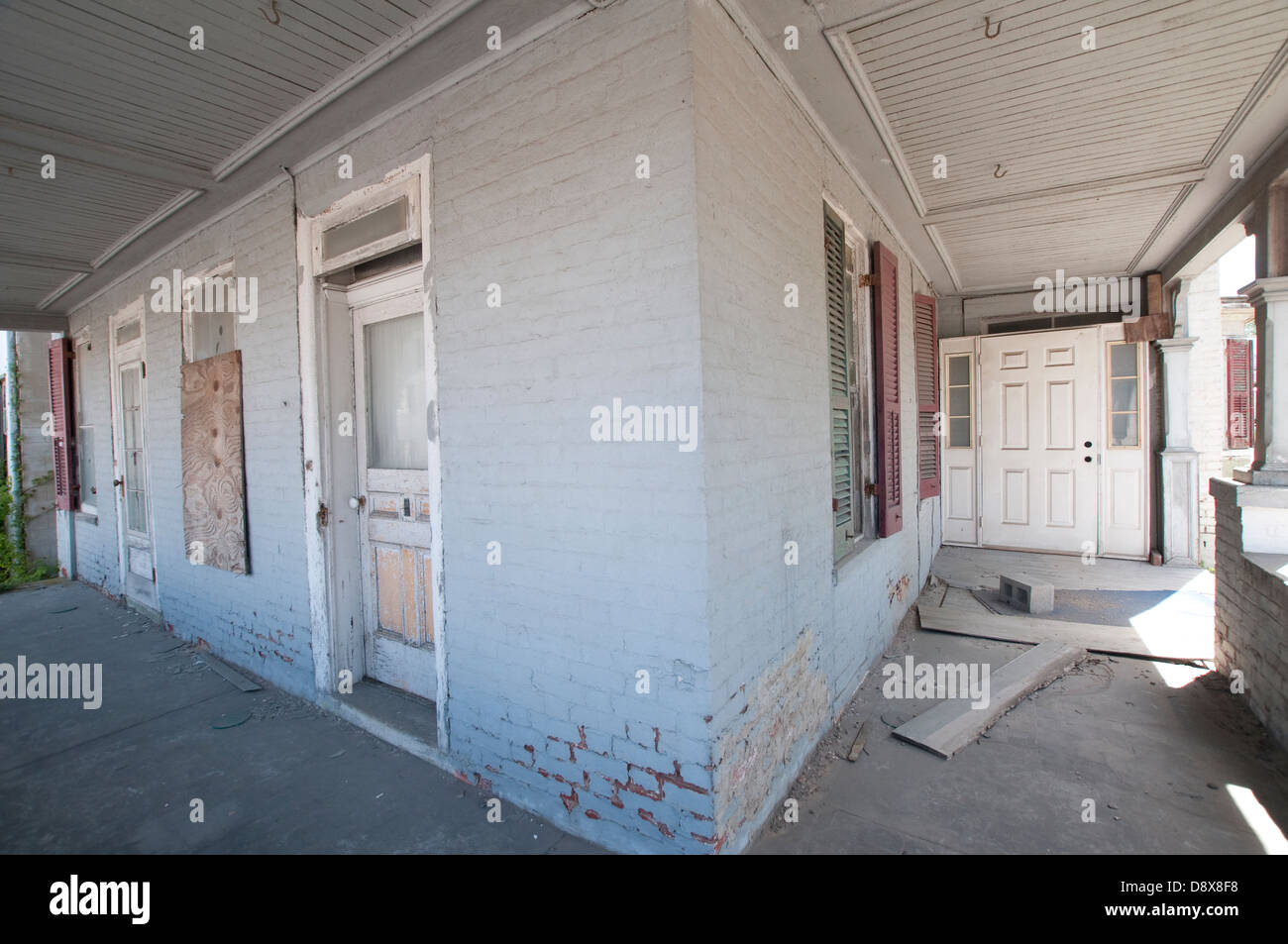 Una casa abbandonata in unione Bridge, rurale Carroll County Maryland USA Foto Stock