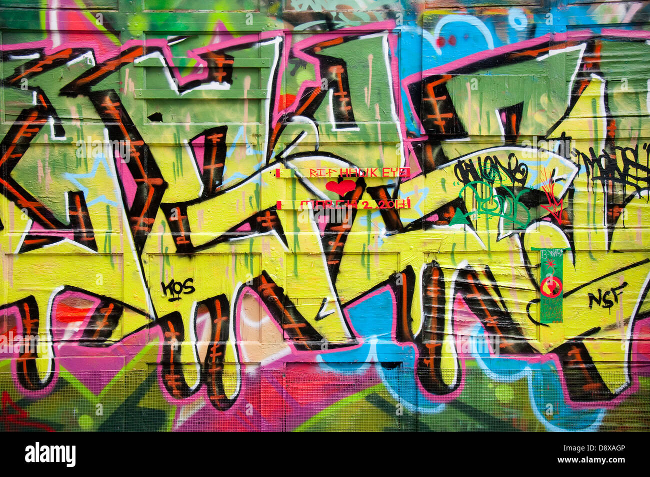 Graffiti vicolo in Baltimore, Maryland, Stati Uniti d'America Foto Stock