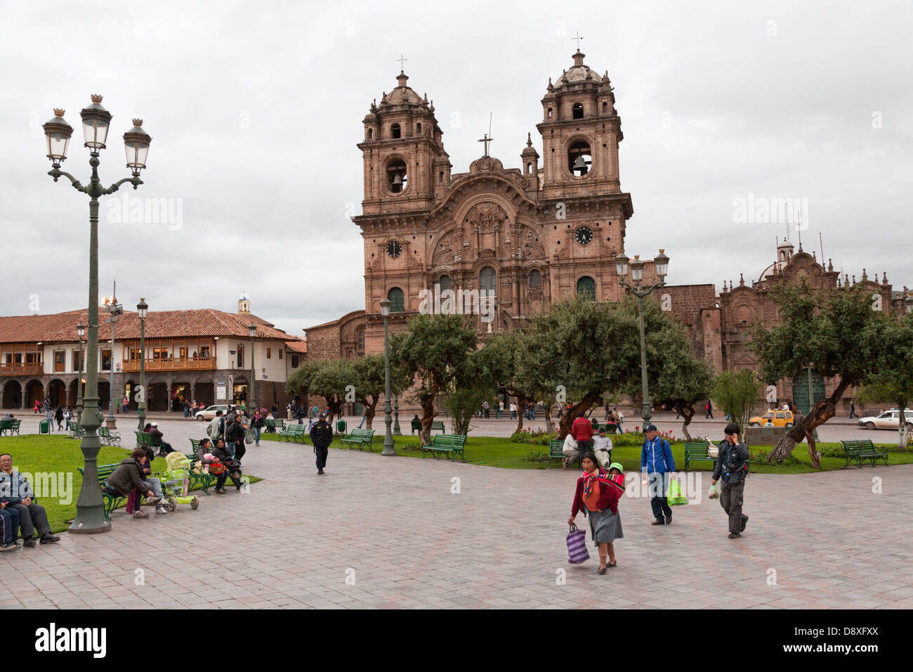 La Compania de Jesus, Plaza de Armas, Cuzco, Perù Foto Stock