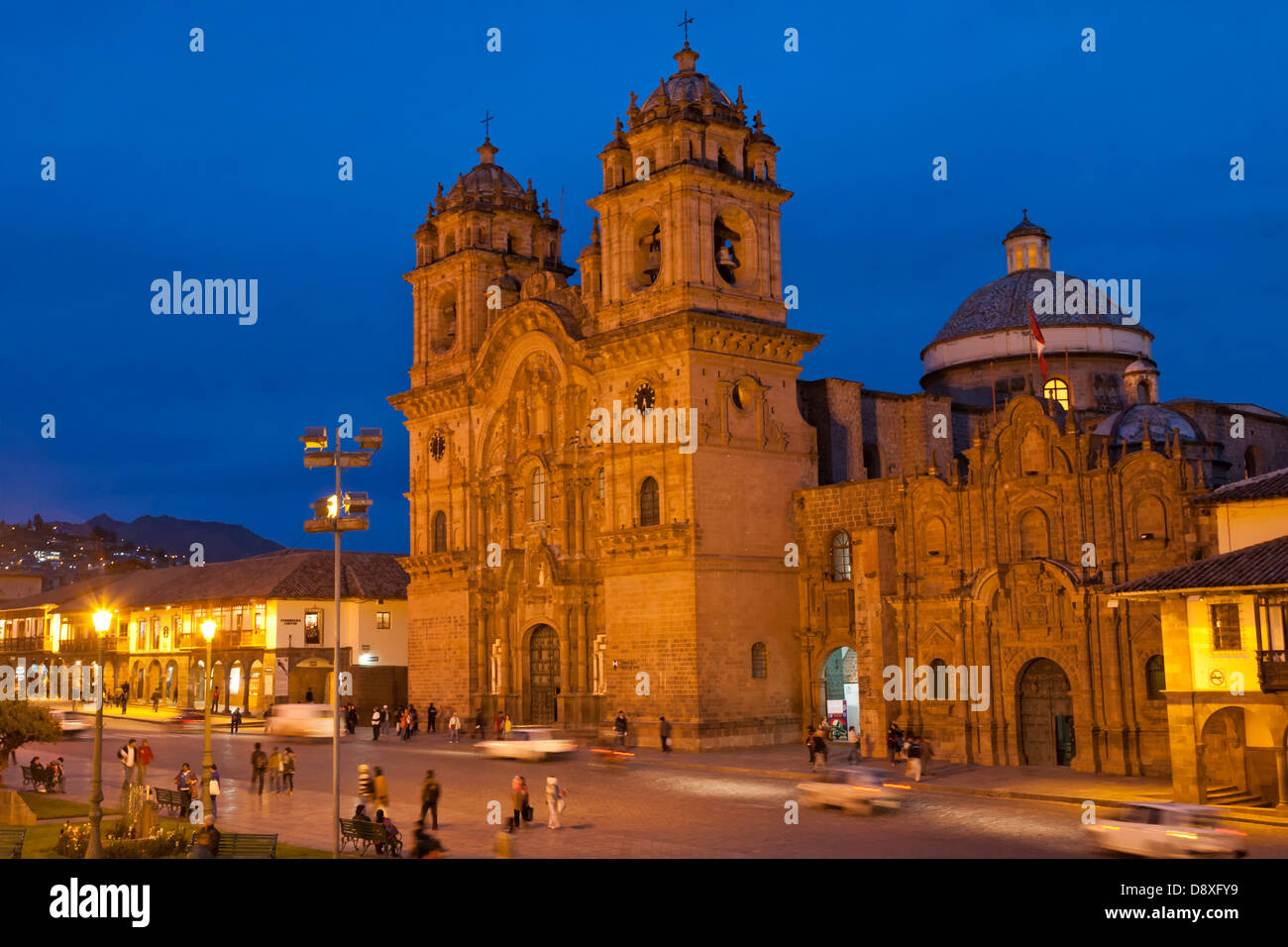 La Compania de Jesus, Plaza de Armas, Cuzco, Perù Foto Stock