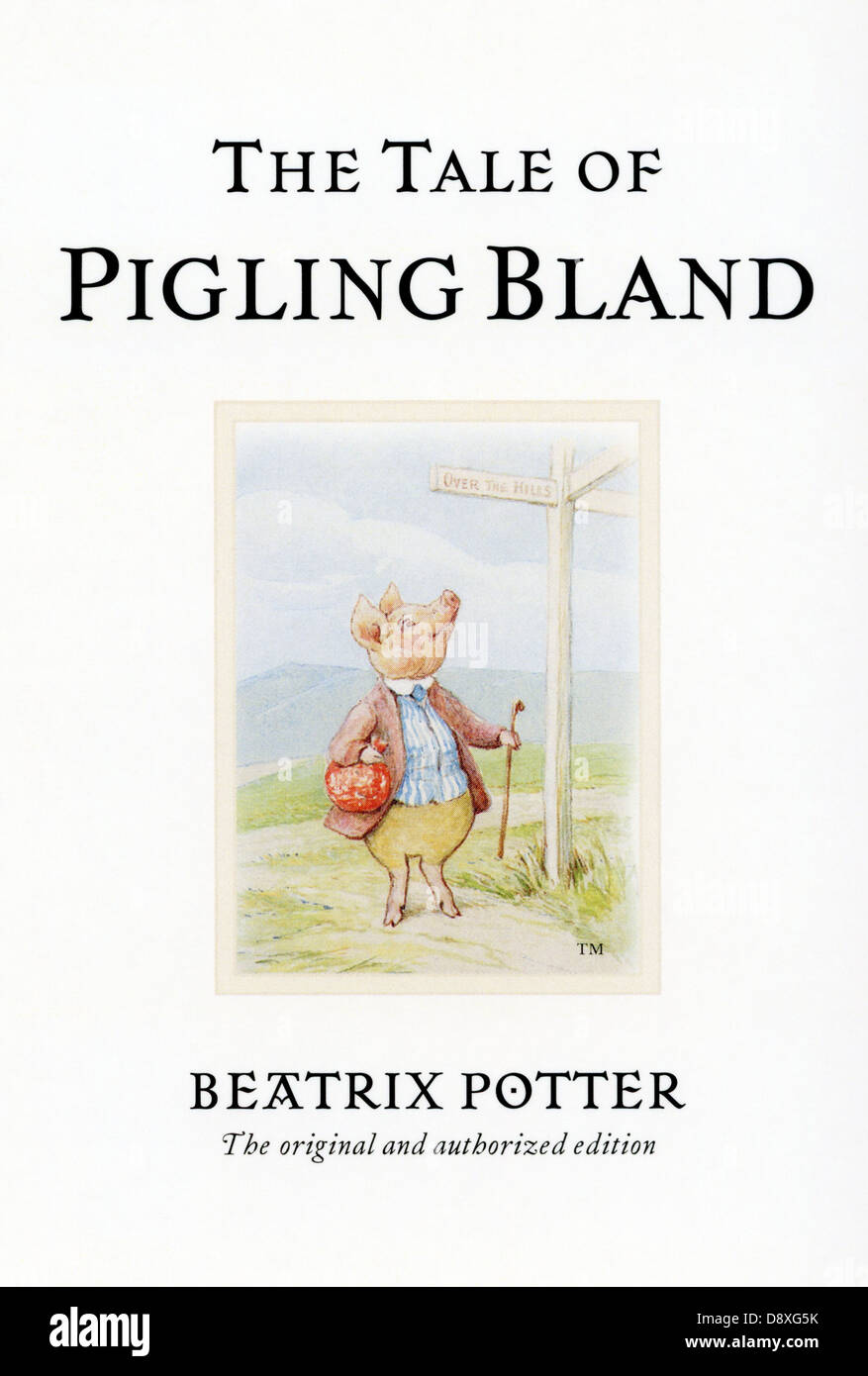 1913 Copertura di Beatrix Potter - libro La Favola di Pigling insipido Foto Stock