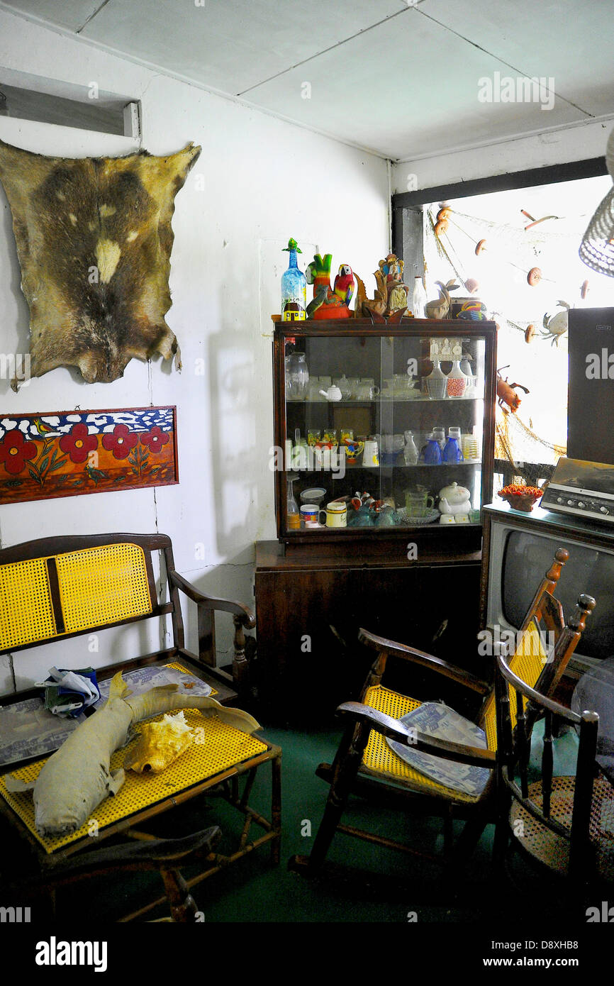 Mobili antichi al Ristorante Jaanchies in Curacao Foto Stock