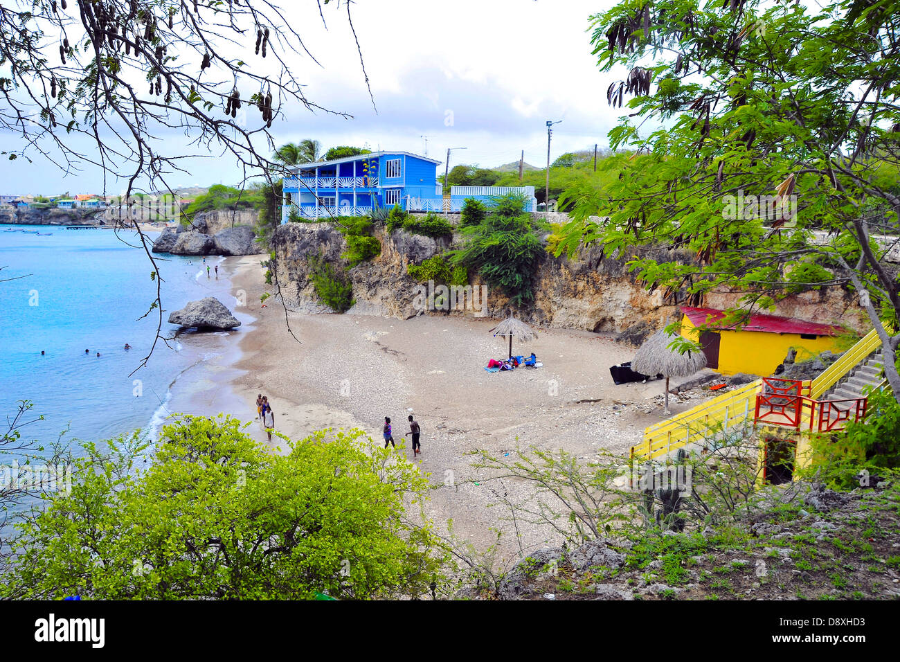 Westpunt bay Curacao Foto Stock