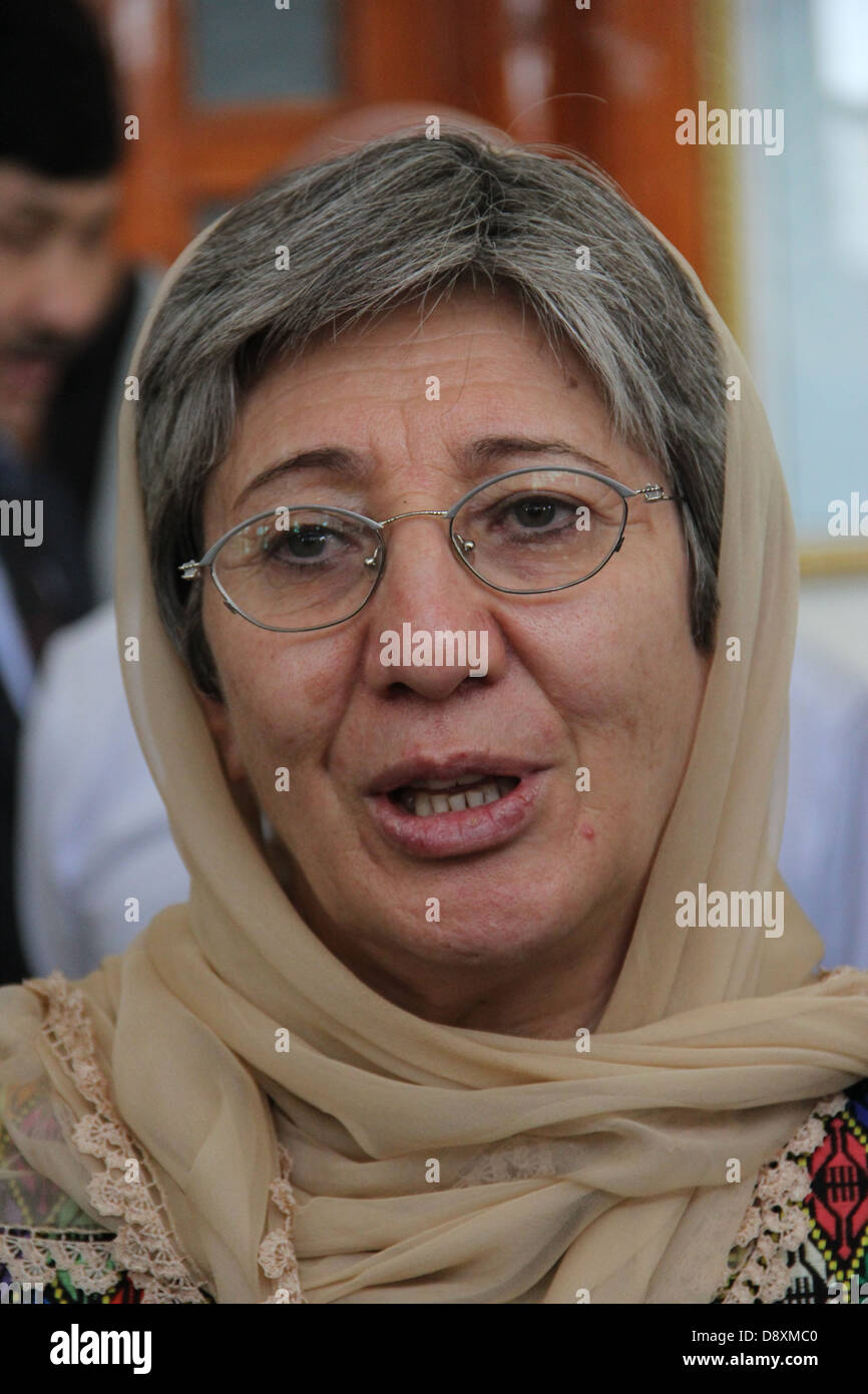 Dottoressa Sima Samar presidente Afghanistan commissione indipendente per i Diritti Umani Foto Stock