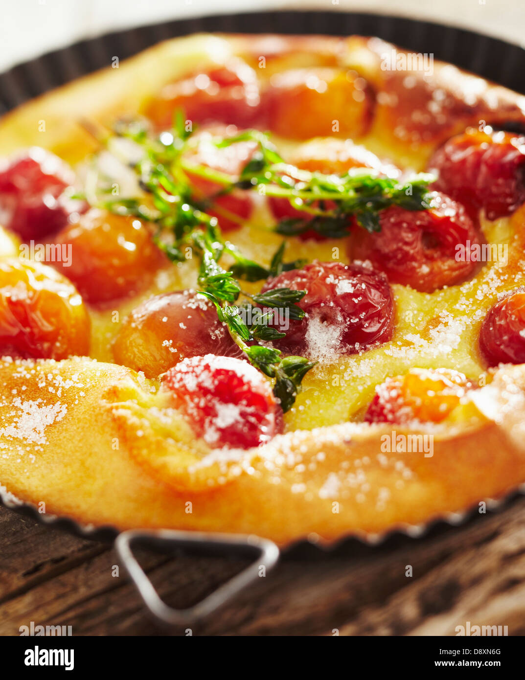 Giallo tartlet ciliegia Foto Stock