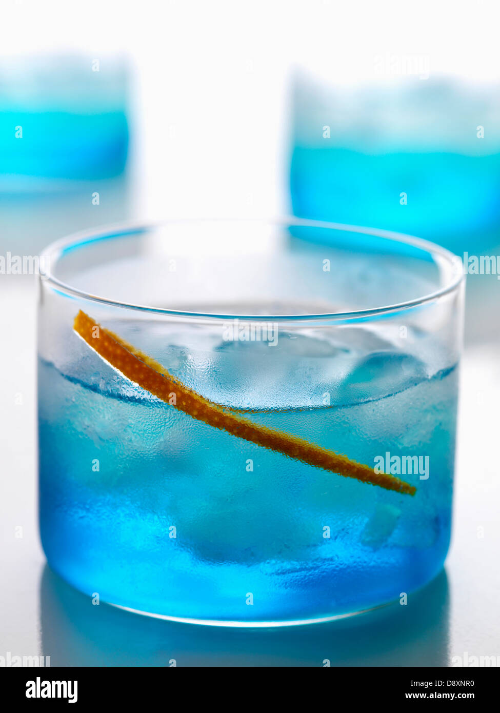 Curaçao, Triple sec e Cointreau cocktail Foto Stock