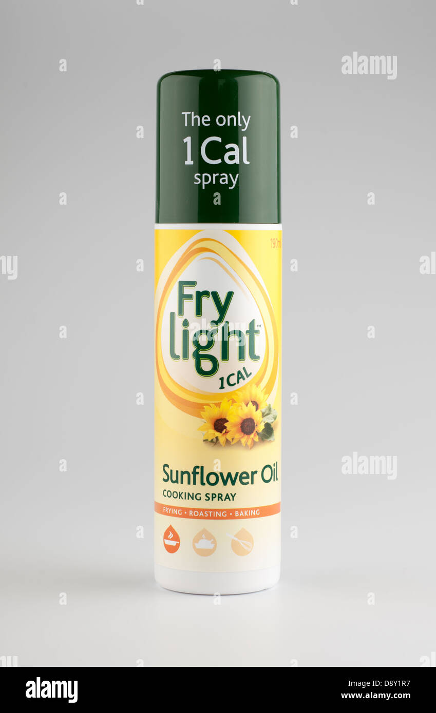 Rfi luce uno cal calorie di olio di semi di girasole per friggere contenitore spray Foto Stock