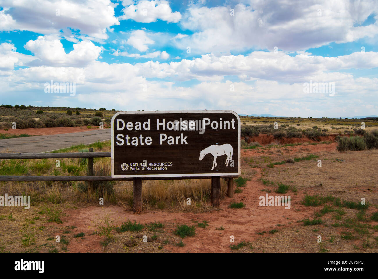 Il segnale di Dead Horse Point State Park. Foto Stock
